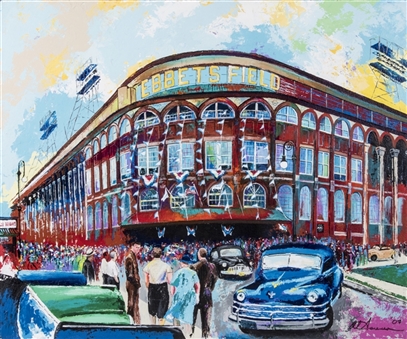 Ebbets Field Original Stretched Canvas Painting Artwork by Artist Al Soreson 